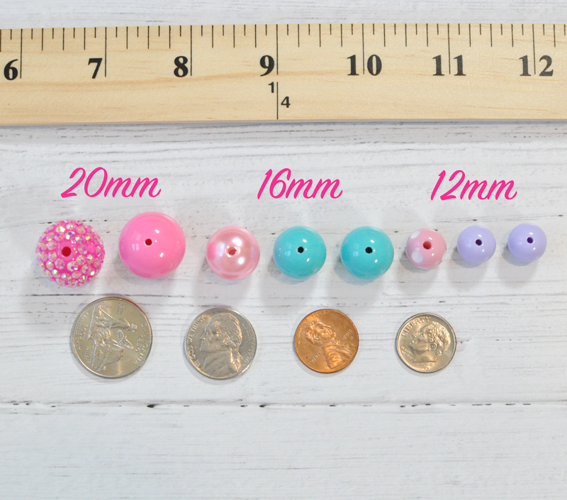 Bubblegum Bead Sizes & Stringing Material Boutique Craft Supplies